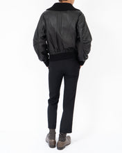 Load image into Gallery viewer, FW17 Smoke Black Leather Bomber Sample