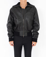 Load image into Gallery viewer, FW17 Smoke Black Leather Bomber Sample