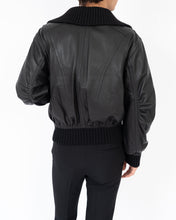 Load image into Gallery viewer, FW17 Smoke Black Leather Bomber Sample