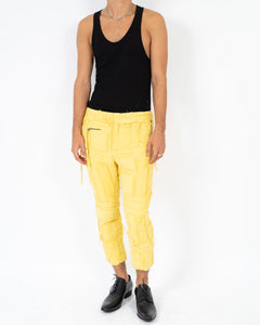 SS16 Yellow Distressed Patchwork Jogger