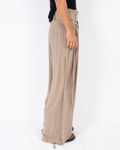 Load image into Gallery viewer, SS07 Belted Mud Beige Silk Trousers