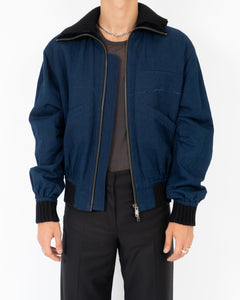 FW17 Onggur Indigo Velvet Tape Detail Bomber Sample