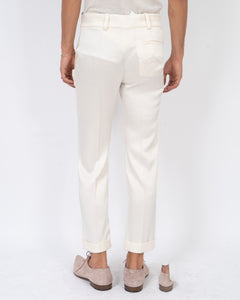 SS19 Cream White Crepe Trousers 1 of 1 Sample
