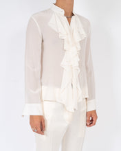 Load image into Gallery viewer, FW20 Sophora Ivory Ruffle Silk Shirt Sample