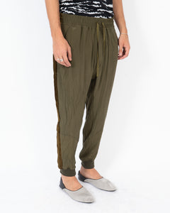 FW18 Golden Sidestriped Silk Trousers