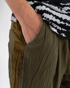 FW18 Golden Sidestriped Silk Trousers