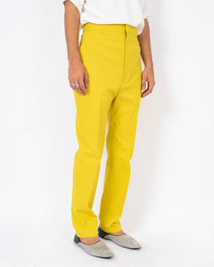 SS19 Yellow Highwaisted Cotton Trousers