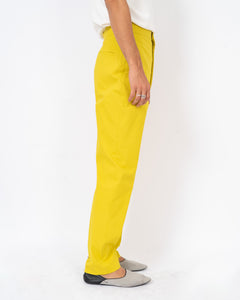 SS19 Yellow Highwaisted Cotton Trousers