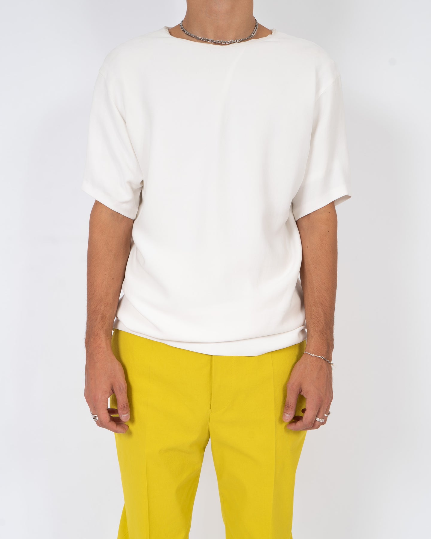 FW19 Coronus Ivory Wool & Silk T-Shirt Sample