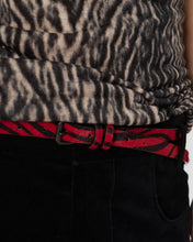 Load image into Gallery viewer, SS17 Red Striped Pony Hair Belt