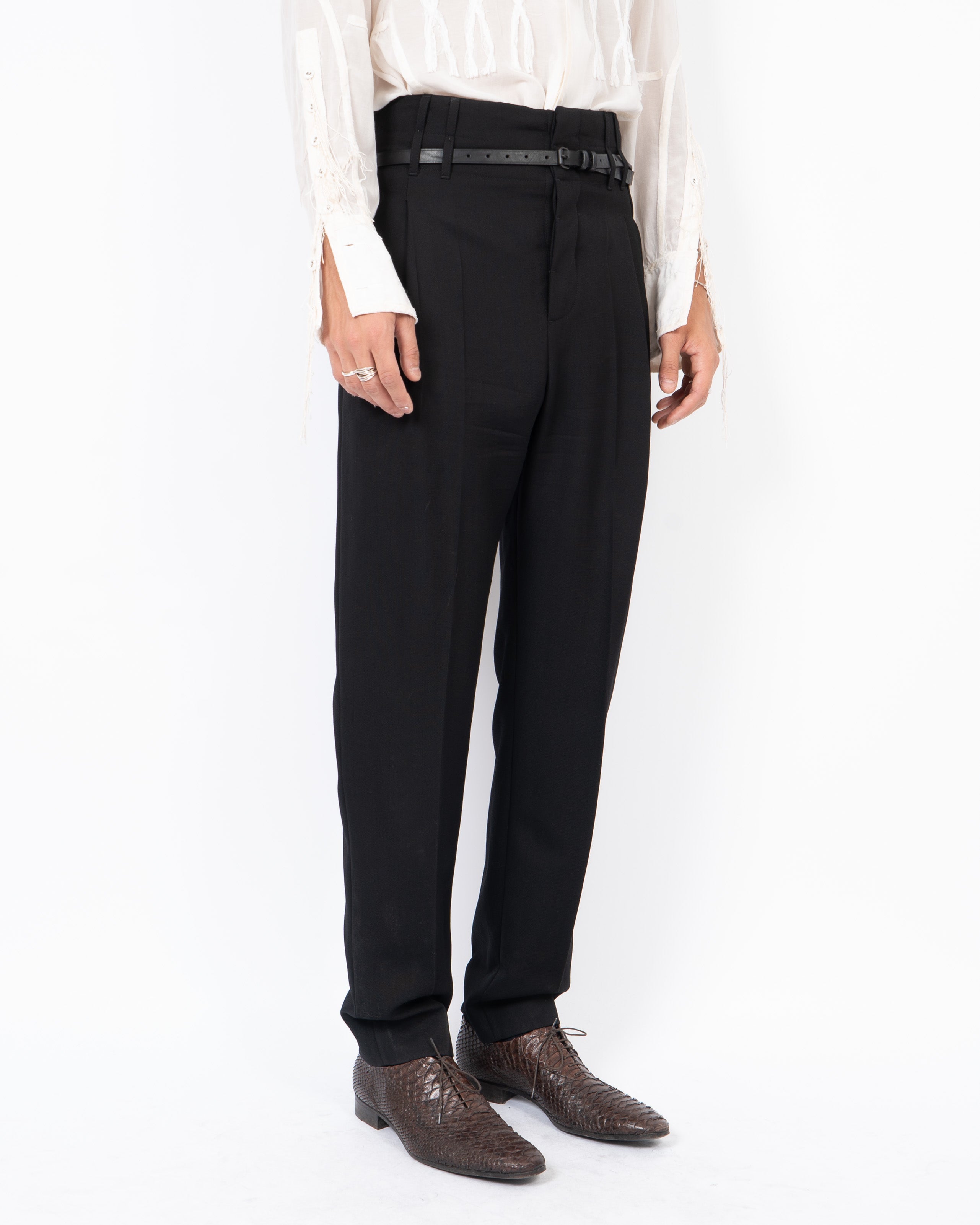 SS18 Calder Black Highwaisted Trousers Sample