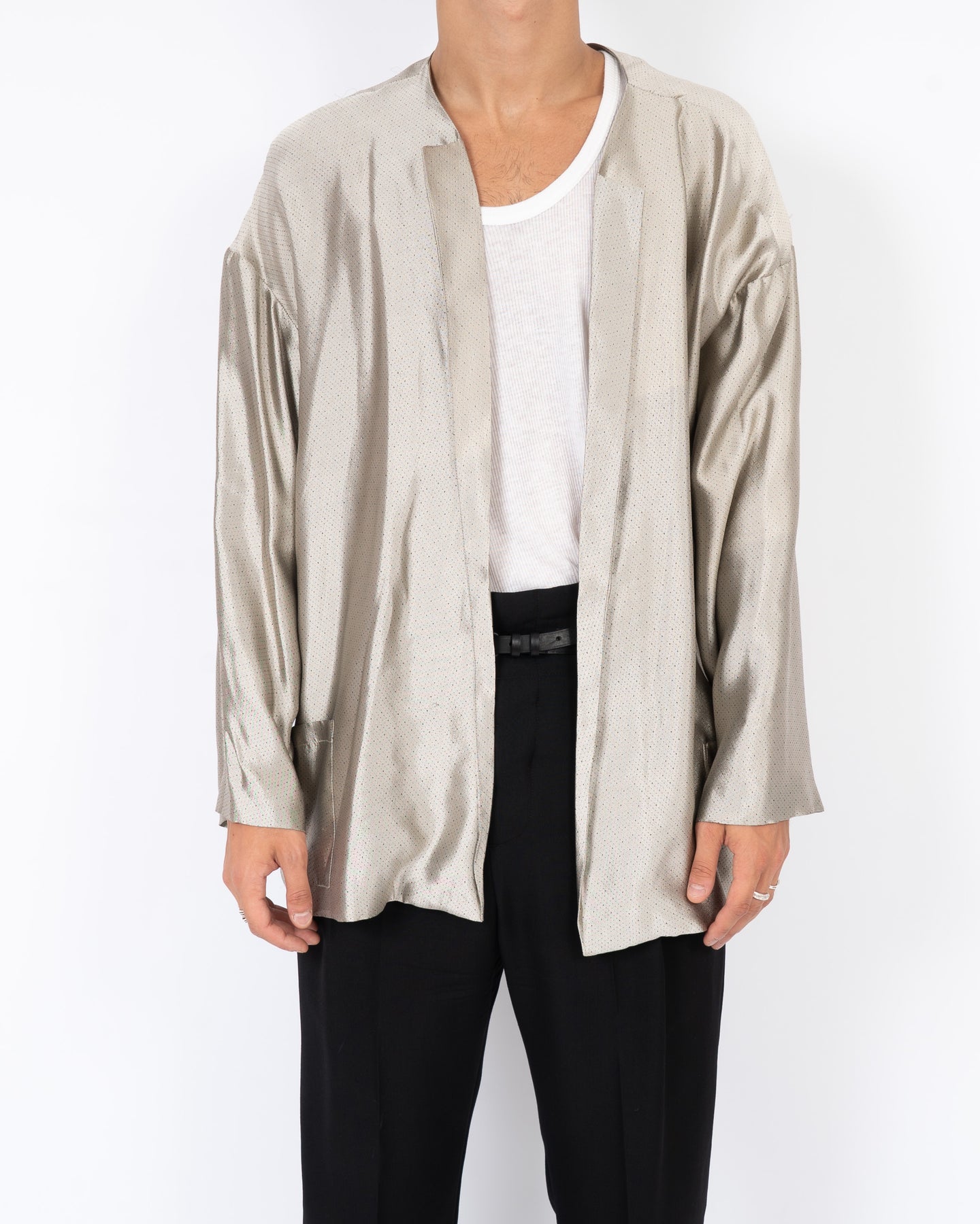 SS12 Open Jacquard Silk Blazer