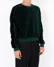 Load image into Gallery viewer, FW19 Green Freeman Striped Velour Sweater