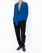 Load image into Gallery viewer, SS18 Blue Drape Silk Shirt Sample