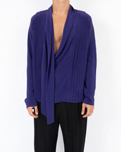 Load image into Gallery viewer, SS18 Sapphirine Purple Drape Silk Shirt Sample