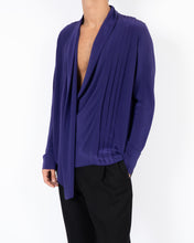 Load image into Gallery viewer, SS18 Sapphirine Purple Drape Silk Shirt Sample