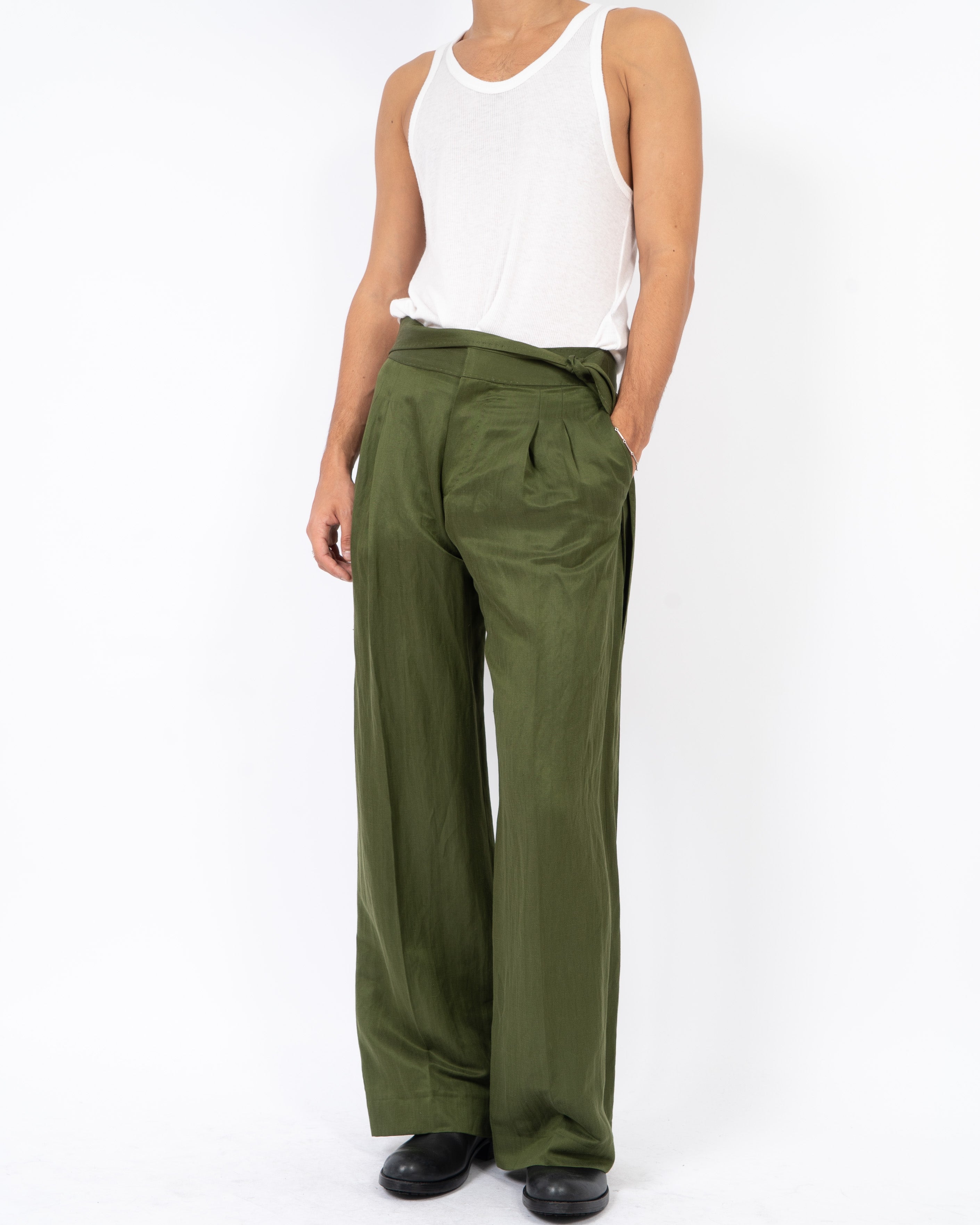 SS19 Belted Azul Khaki Trousers Sample