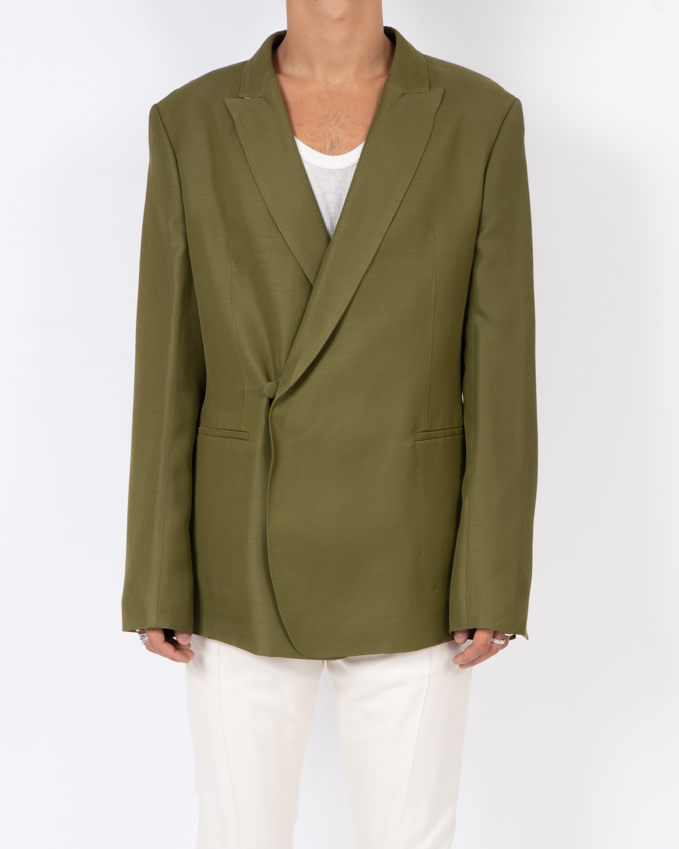 SS20 Double Breasted Green Blazer