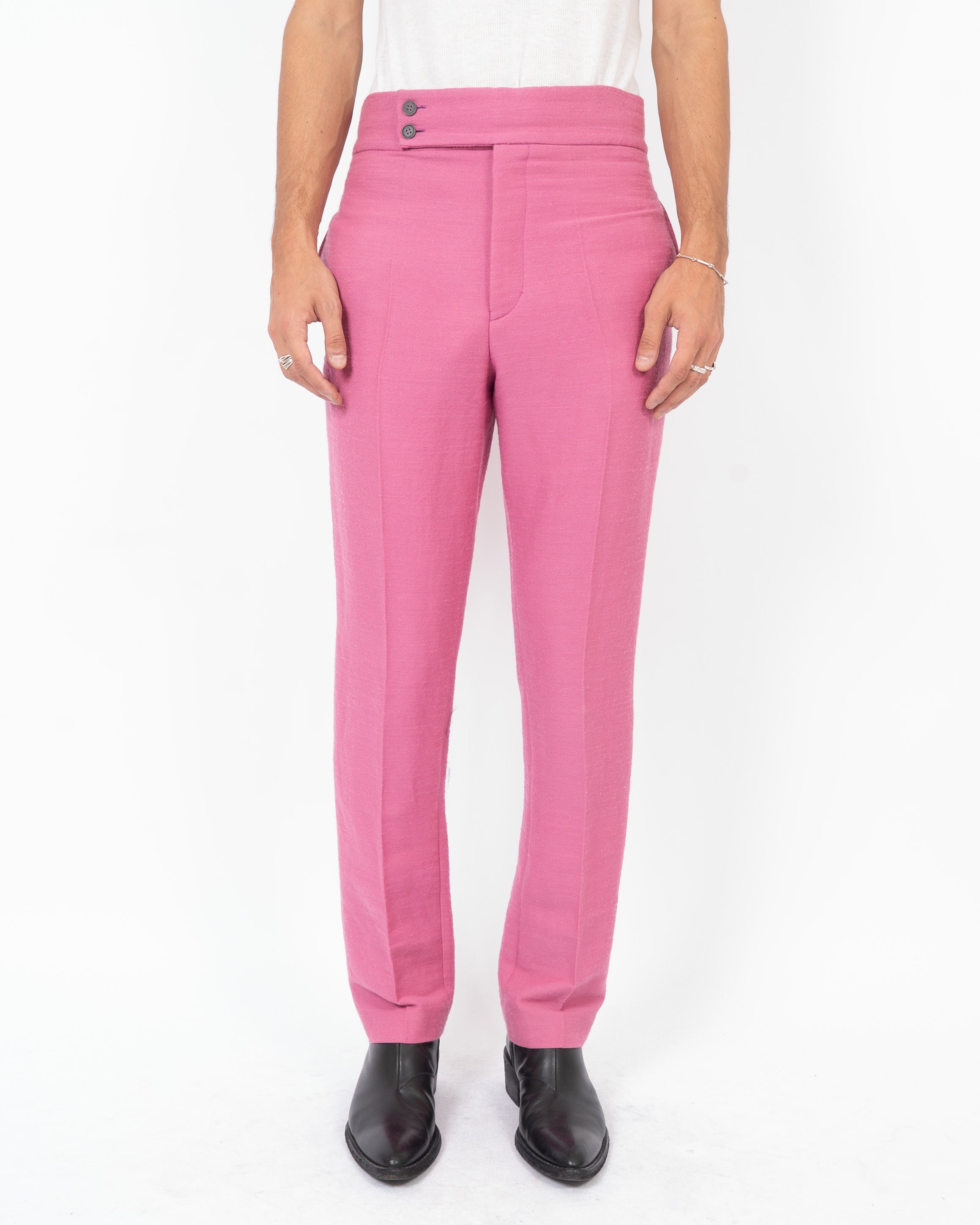 Vesta high-rise flared wool pants in pink - Gabriela Hearst | Mytheresa