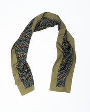Load image into Gallery viewer, FW20 Green Geometric Silk Scarf