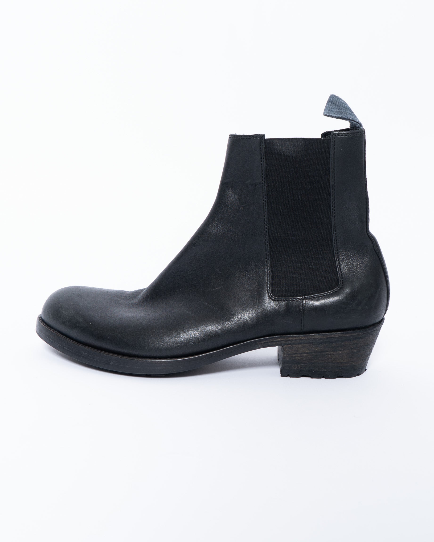FW18 Chunky Black Leather Chelsea Boots