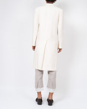 Load image into Gallery viewer, SS19 White Split Collar Linen Coat