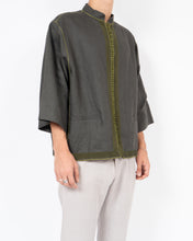 Load image into Gallery viewer, SS19 Khaki Soutache Linen Shirt