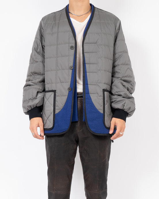 FW19 Grey & Blue Double Layered Quilted Jacket
