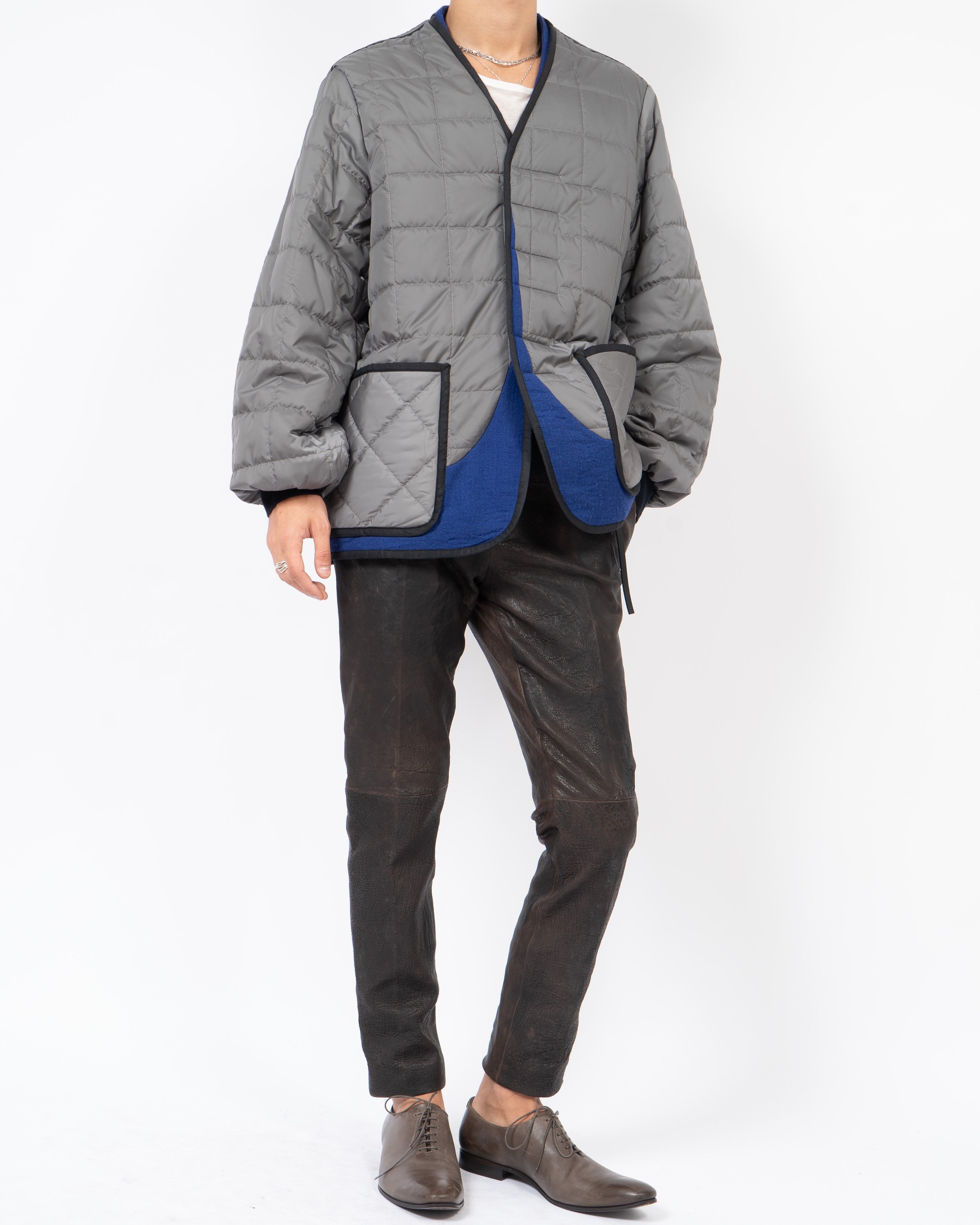 FW19 Grey & Blue Double Layered Quilted Jacket