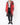 SS18 Oversized Coat in Hand Painted Red Leather