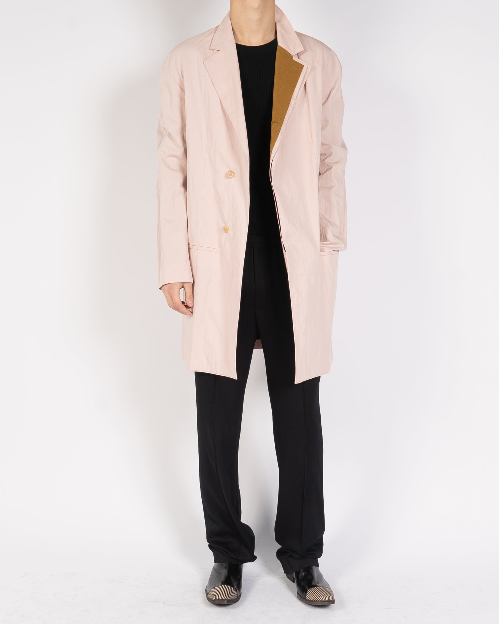 SS20 Pink Cotton Workwear Raglan Coat