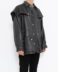SS23 Grey Duster Leather Jacket