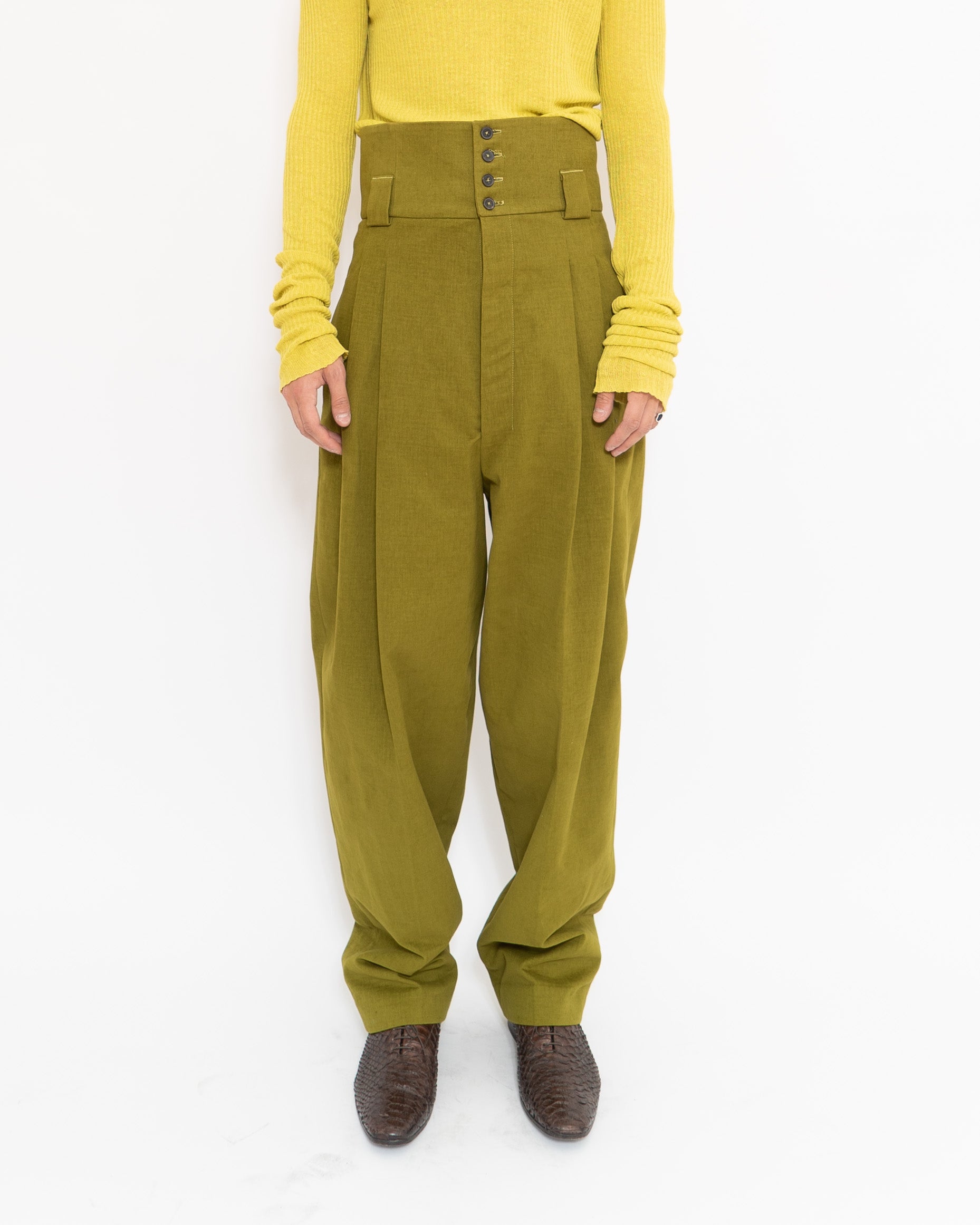 FW20 Poison Green Oversized Trousers Sample