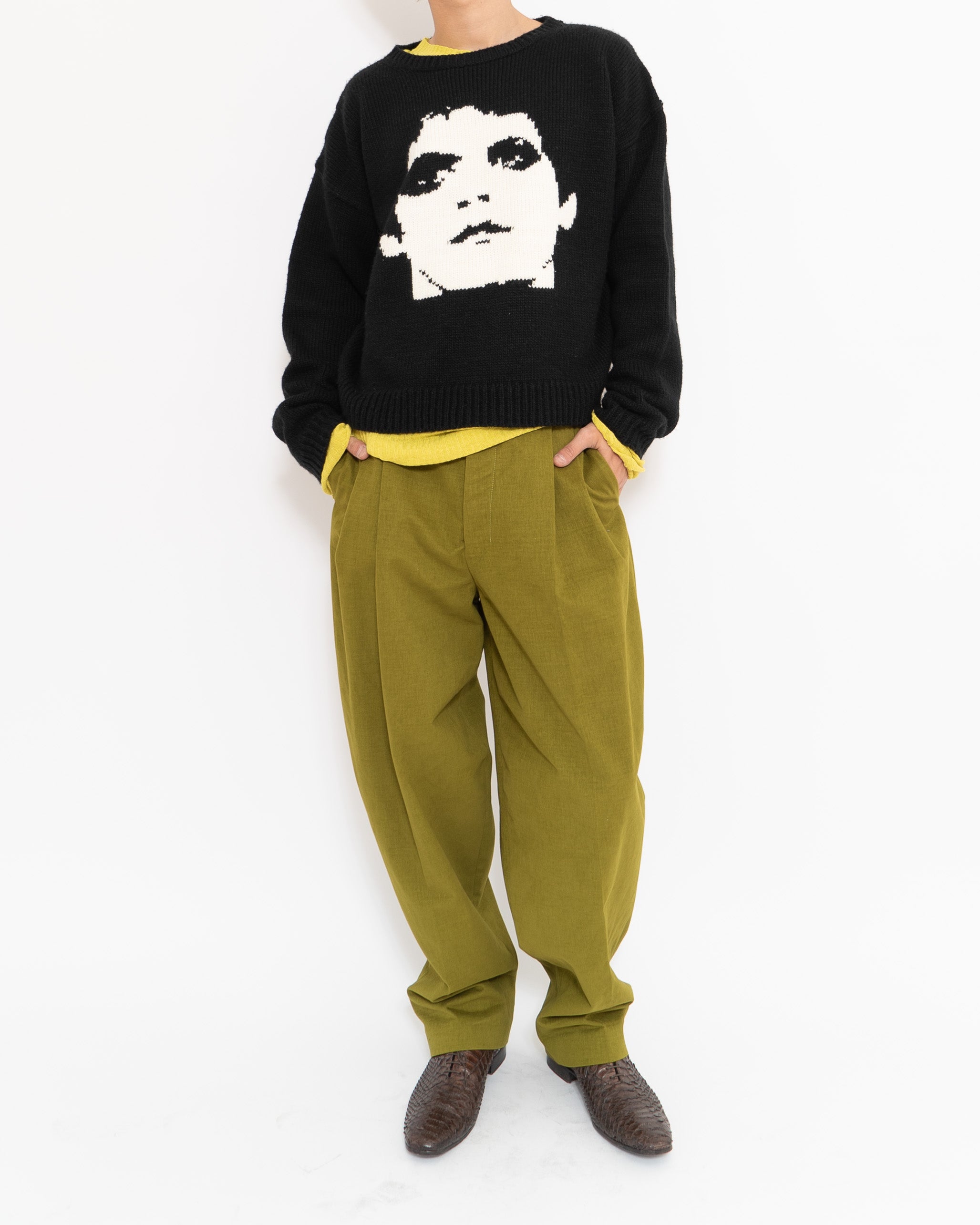 FW20 Poison Green Oversized Trousers Sample