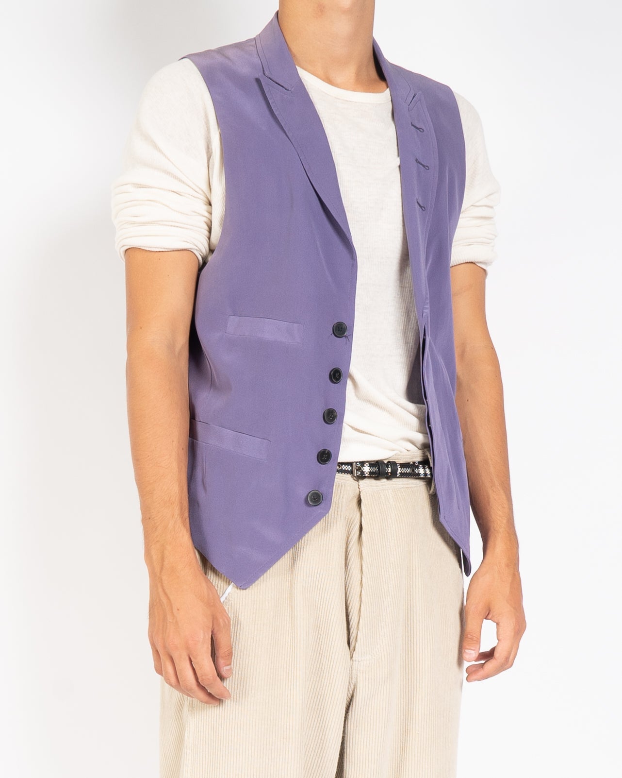 SS18 Lilac Silk Waistcoat Sample