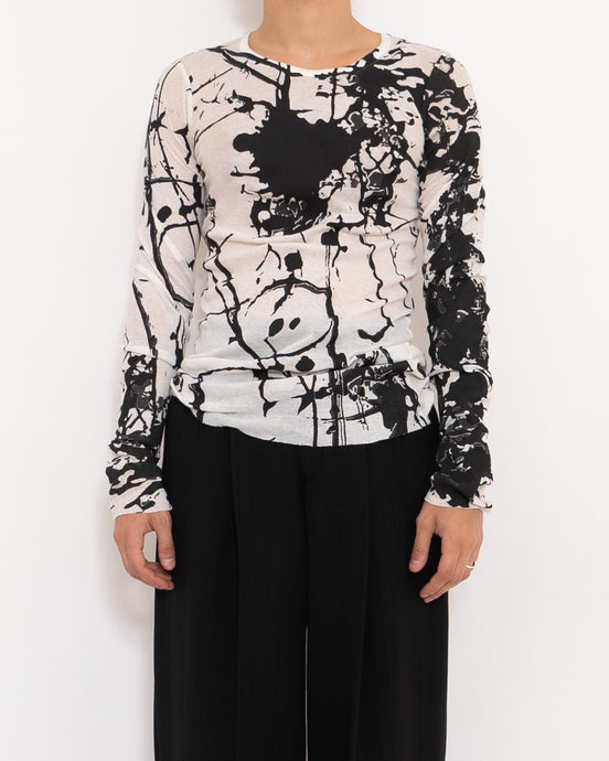 SS16 Ivory Printed Longsleeve Sample
