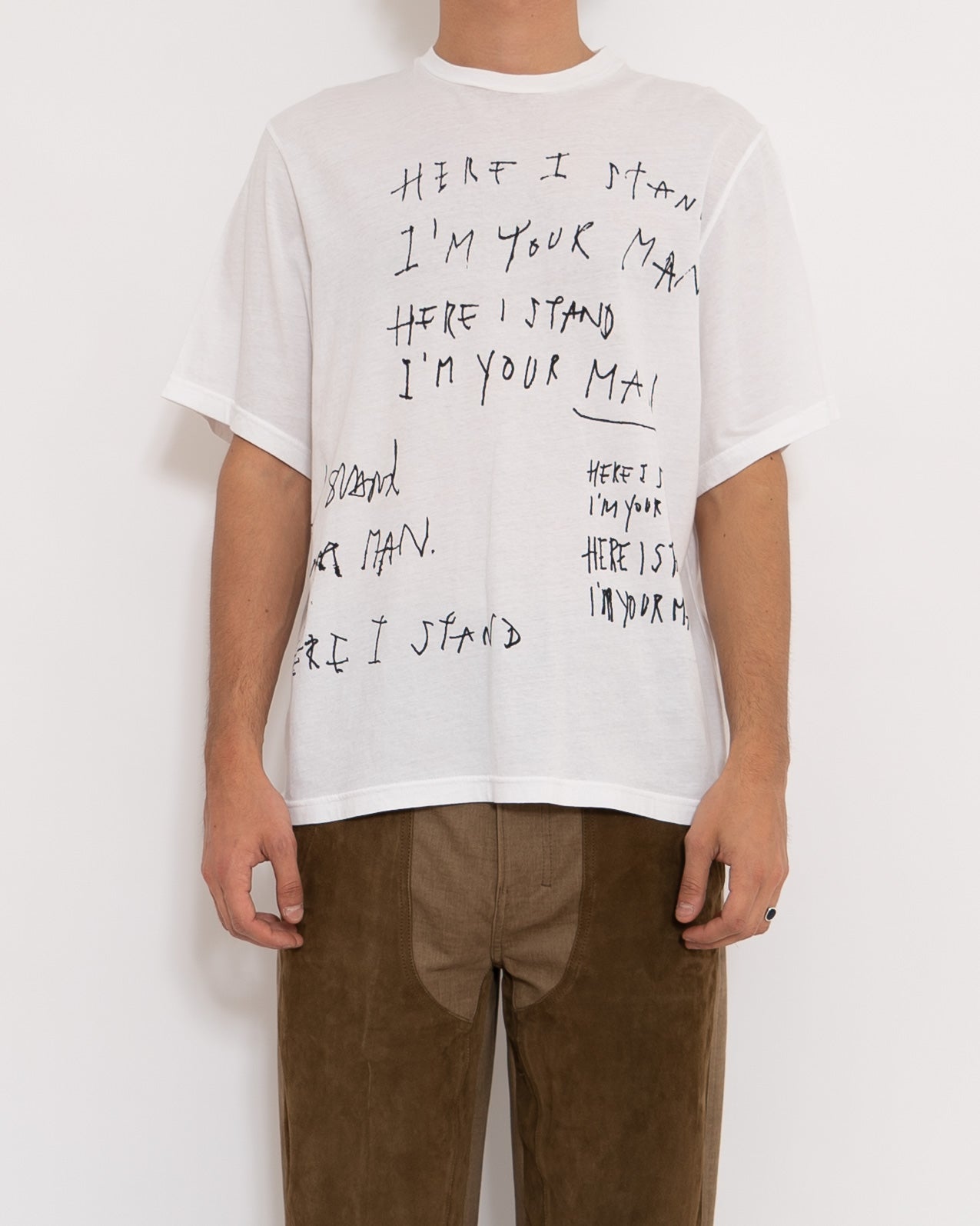 SS19 "Here I Stand, Im Your Man" T-Shirt Sample