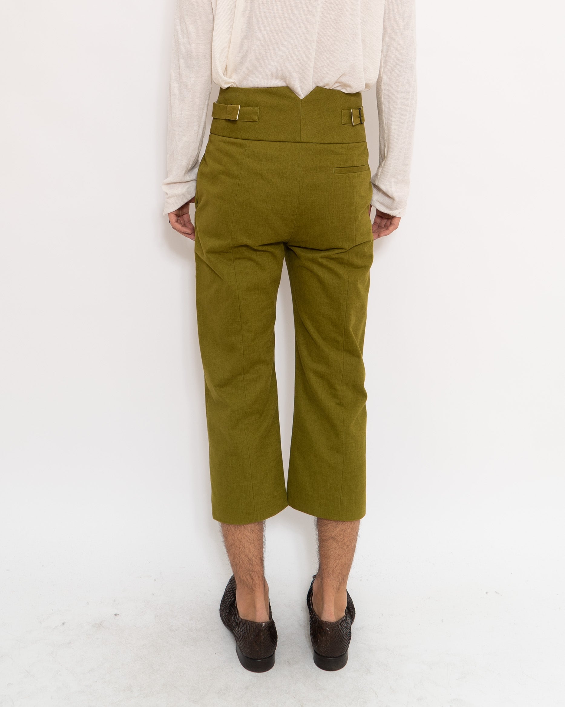 FW20 Poison Green Cropped Trousers Sample