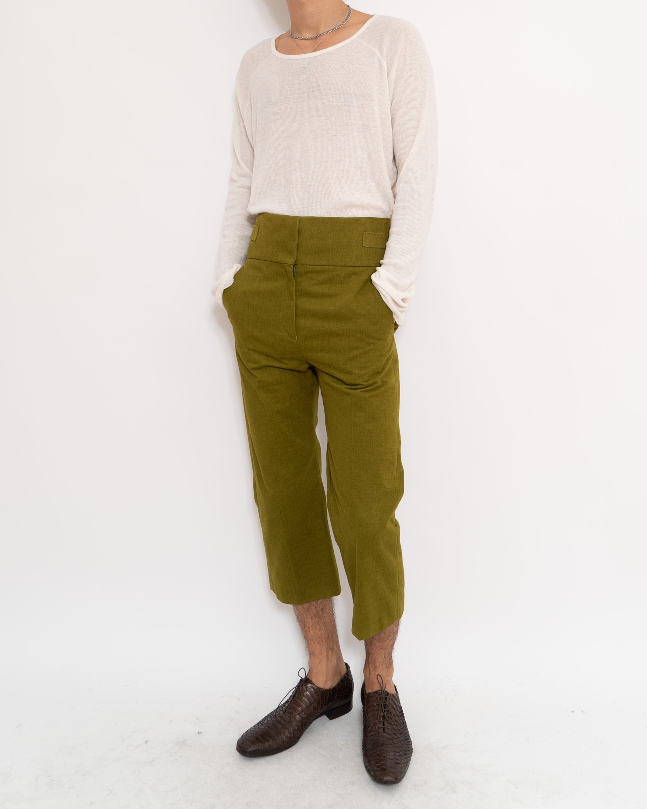 FW20 Poison Green Cropped Trousers Sample