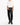 FW17 Black Leather Patched Biker Trousers Sample