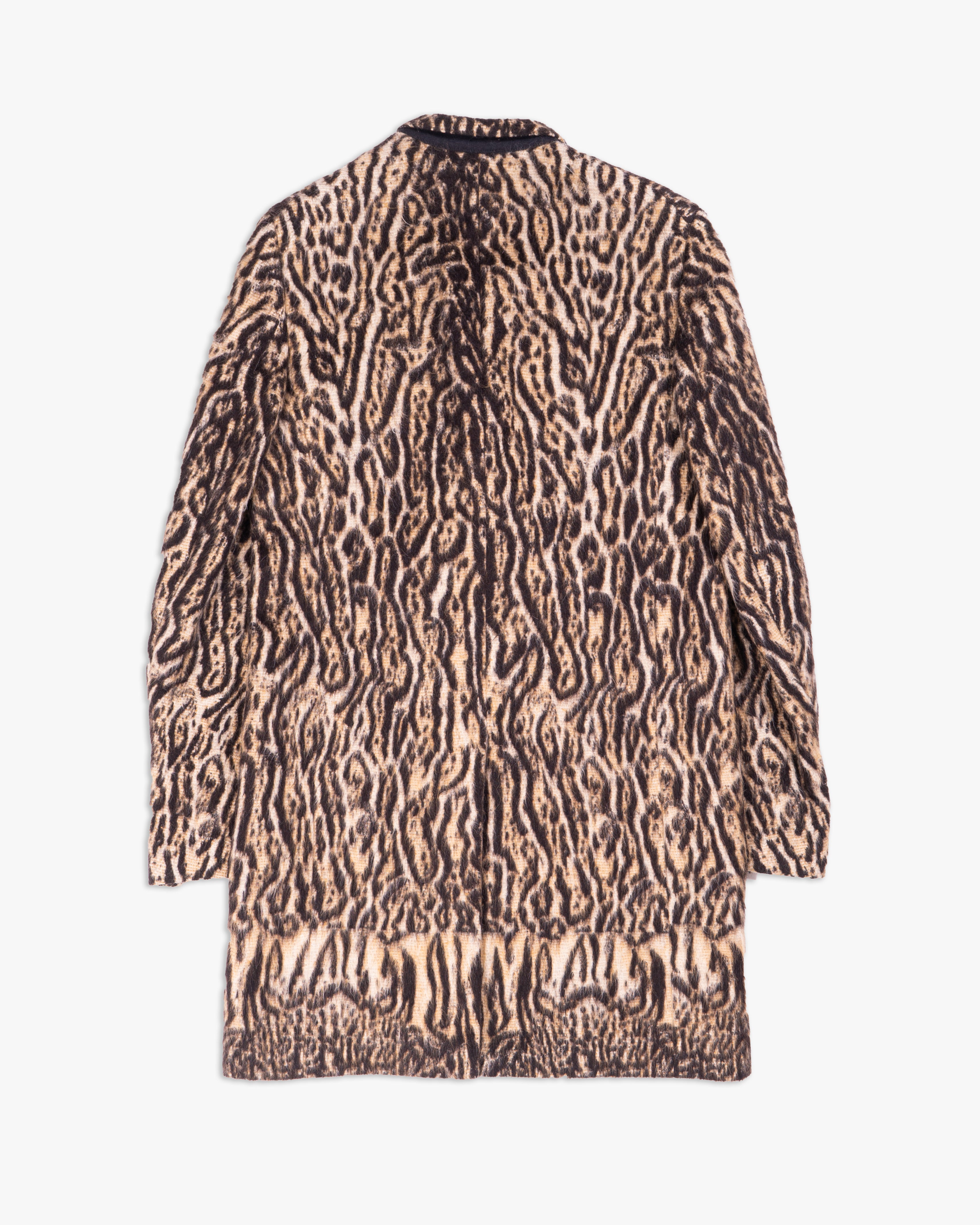 FW15 Double Breasted Overcoat in Leopard Alpaca Mohair