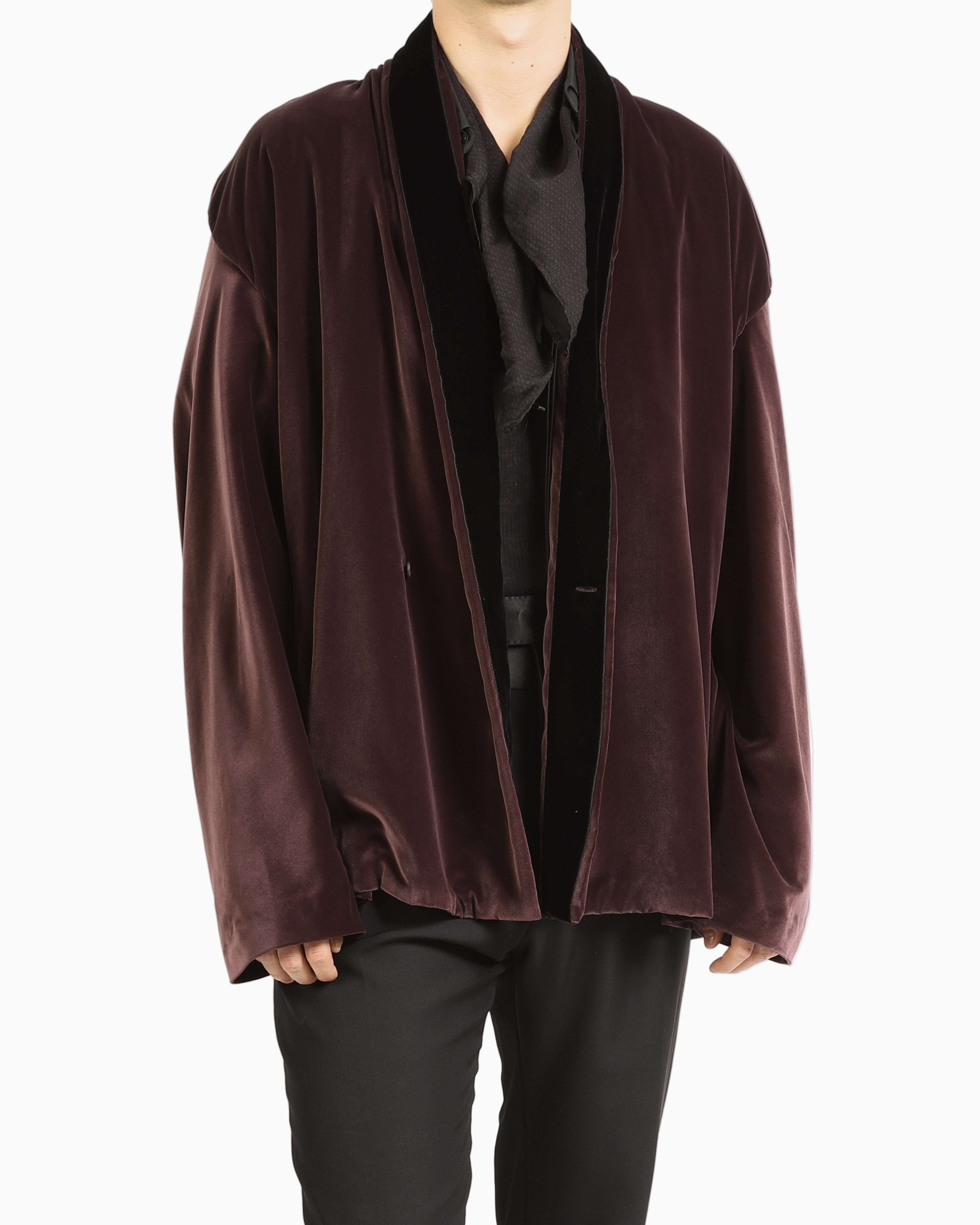 FW15 Oversized Kimono in Burgundy Velvet