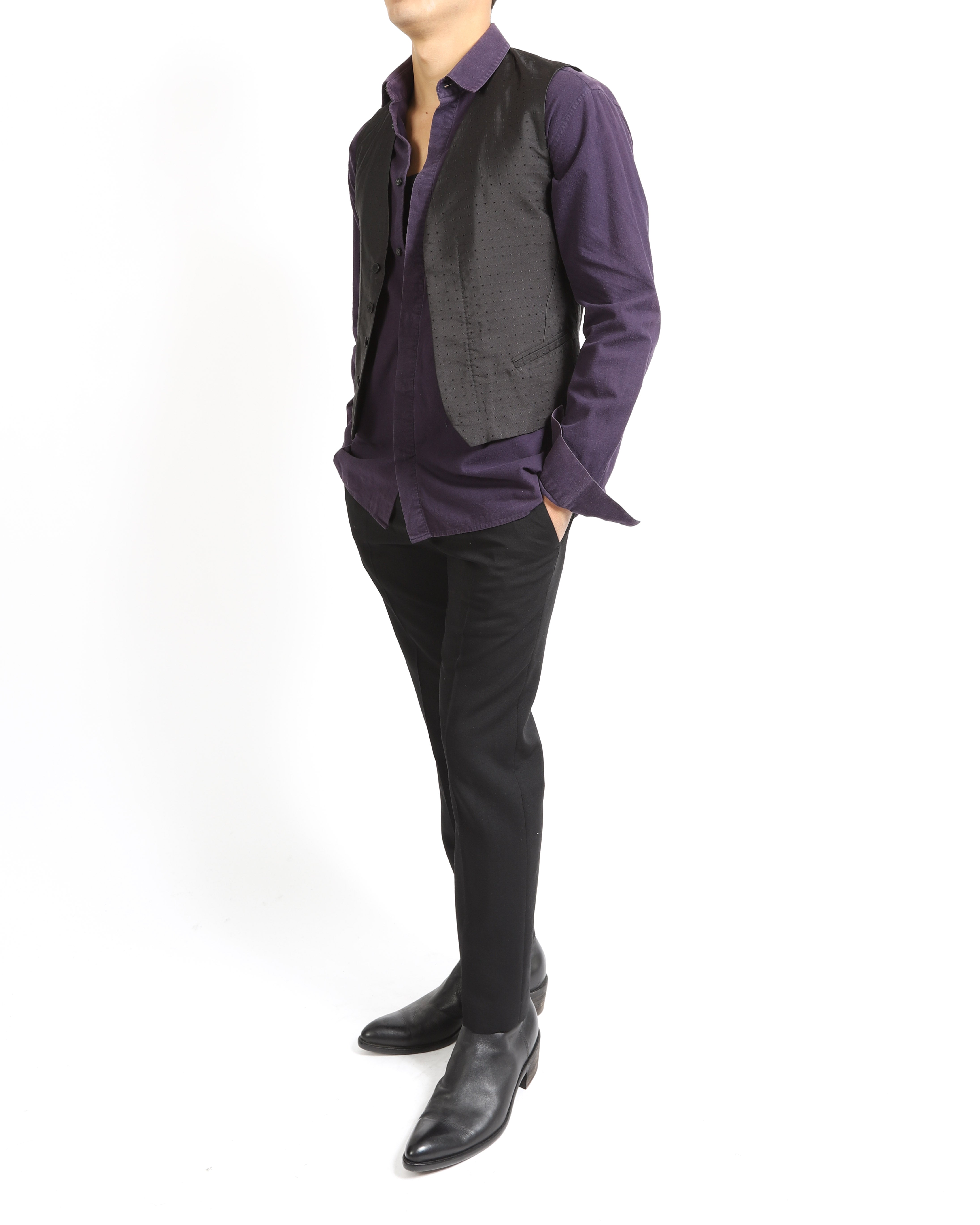 FW17 Classic Waistcoat in Polka Dot Silk Jacquard