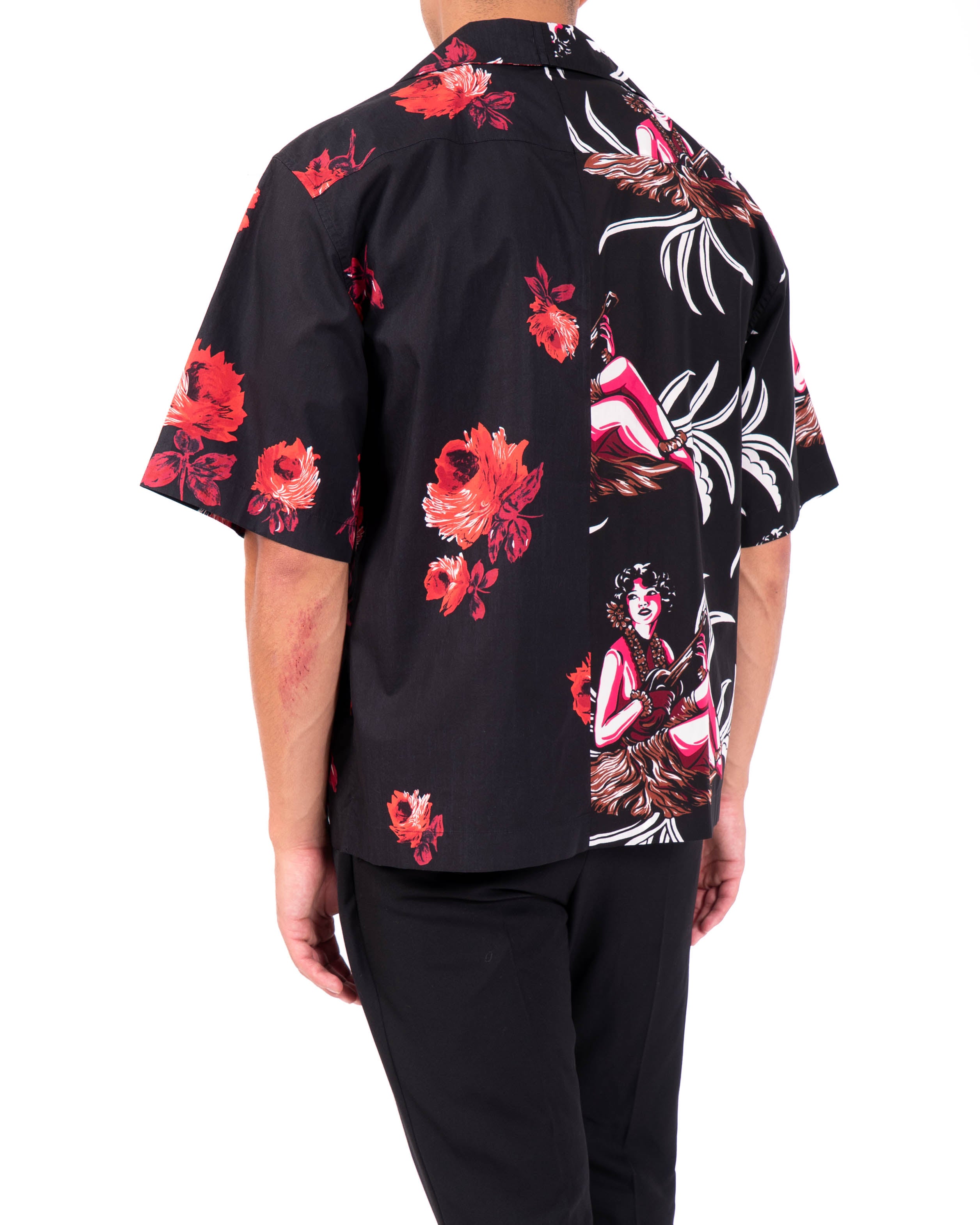FW18 Double Match Shirt with Rubber Logo in Cotton