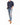 FW18 Oversized Military Jacket in Blue Silk Blend
