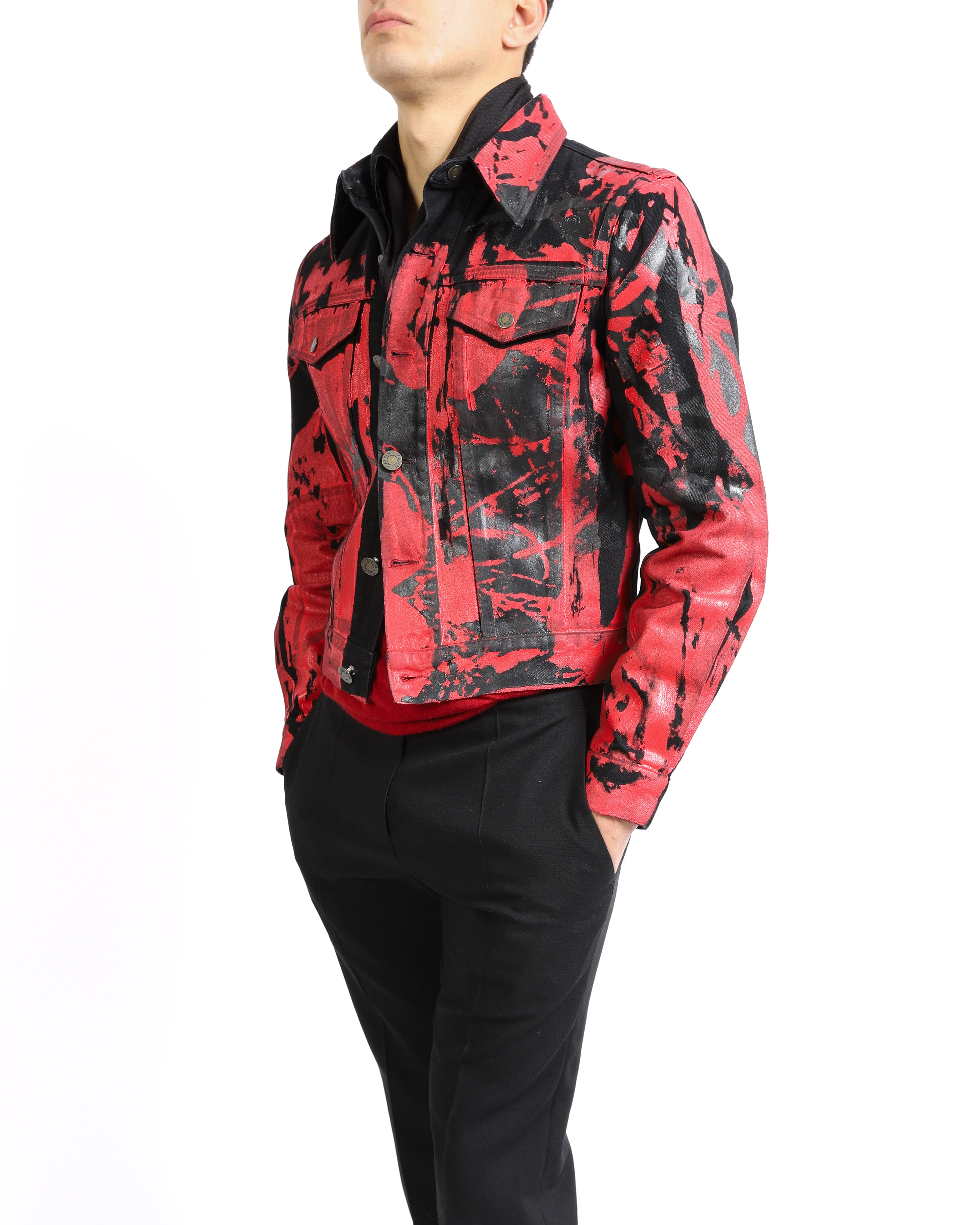 FW18 Red Warhol Screenprinted Denim Jacket