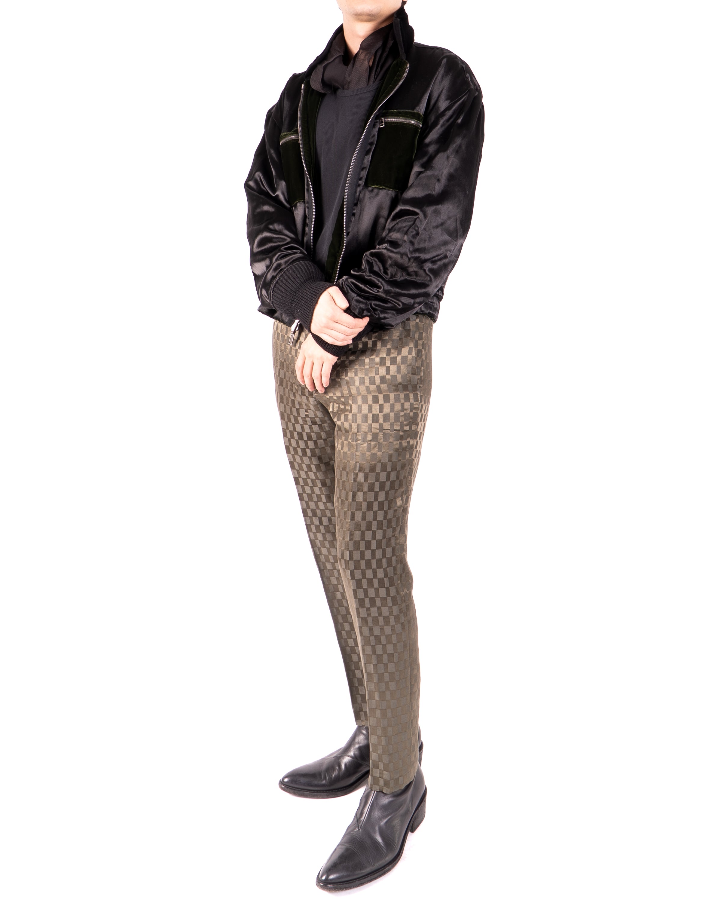 FW20 Reversible Aviator Bomber in Velvet & Silk