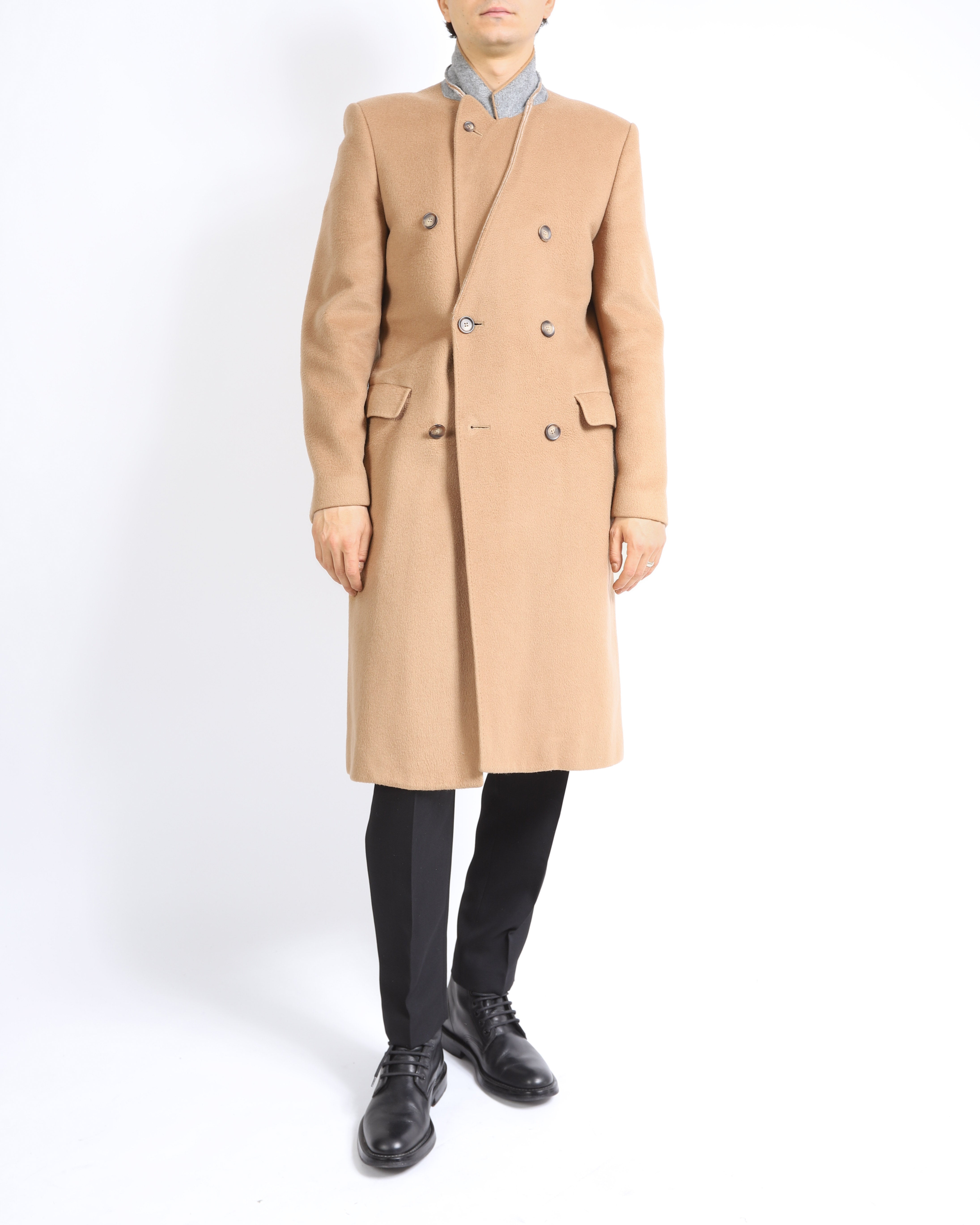 H&M X Margiela Deconstruced Coat in Camel Wool