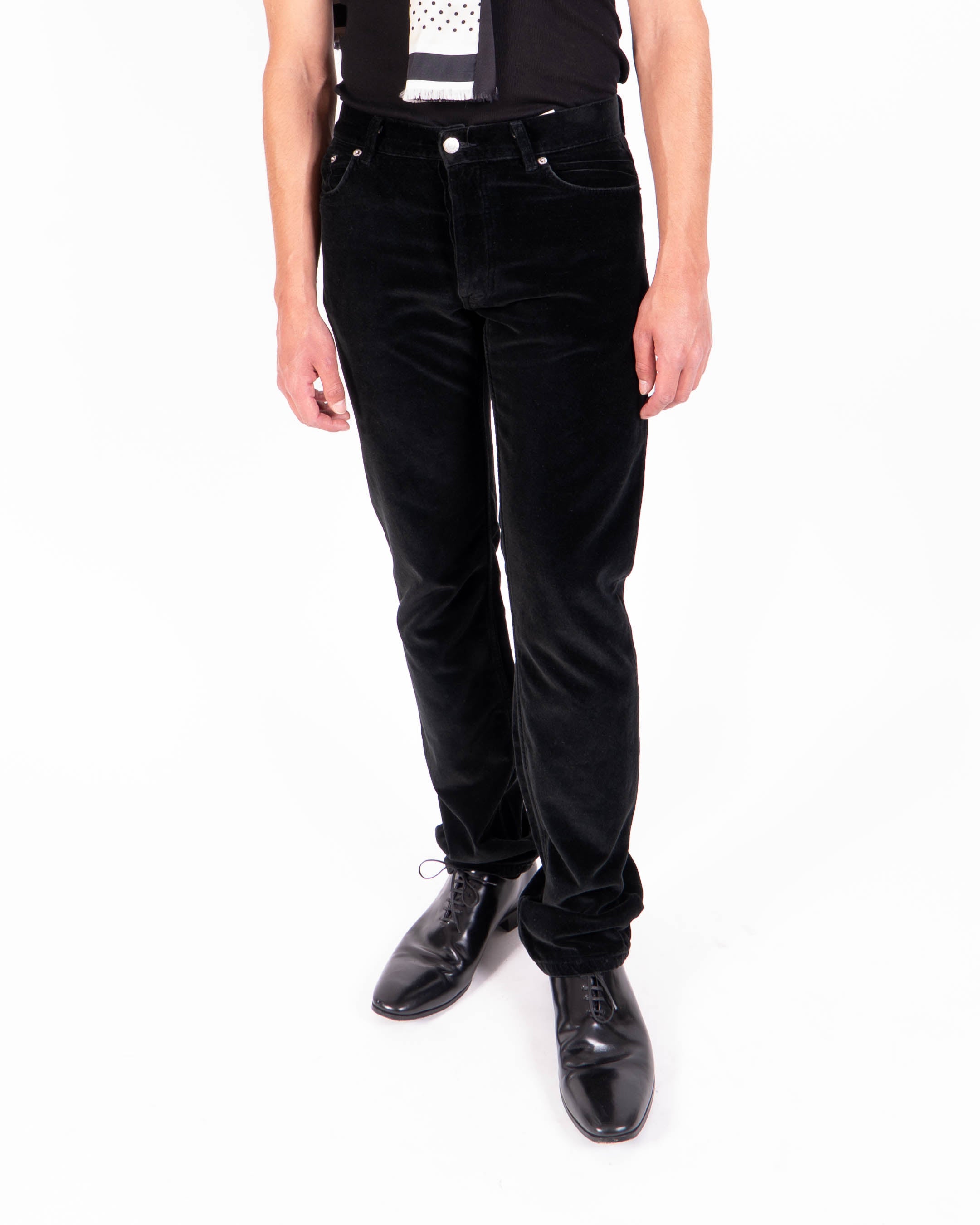 FW97 Straight-Leg Jeans in Black Velvet