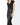 FW18 Floral Embroidered Two-Tone Dress in Black Silk